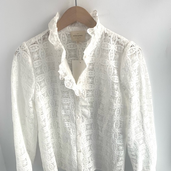 Sezane Chlo shirt new with tag size 36/4 - Picture 9 of 16